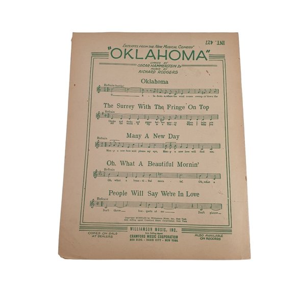 If I Loved You Vintage Sheet Music 1945 Piano Voice Carousel Easy Listening - Picture 4 of 4